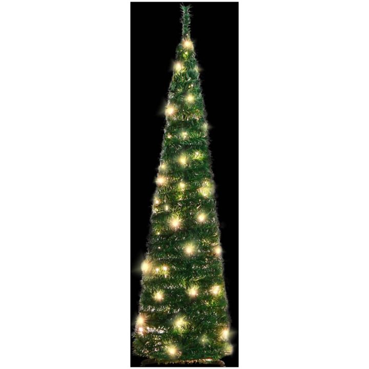 Plastgran pop-up 50 LED grön 120 cm vidaXL 120 x 33 cm – bild 2