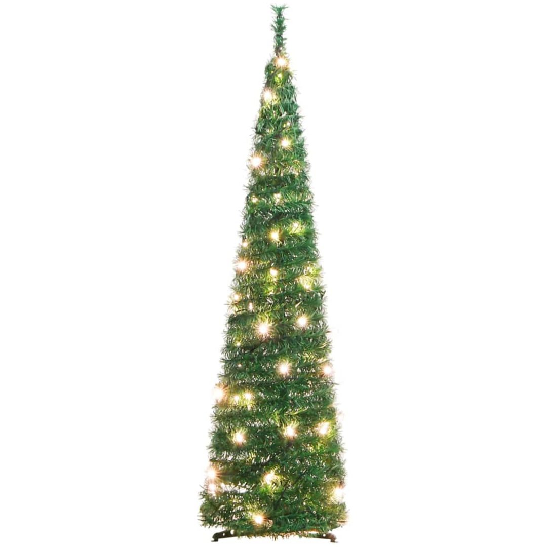 Plastgran pop-up 50 LED grön 120 cm vidaXL 120 x 33 cm – bild 5