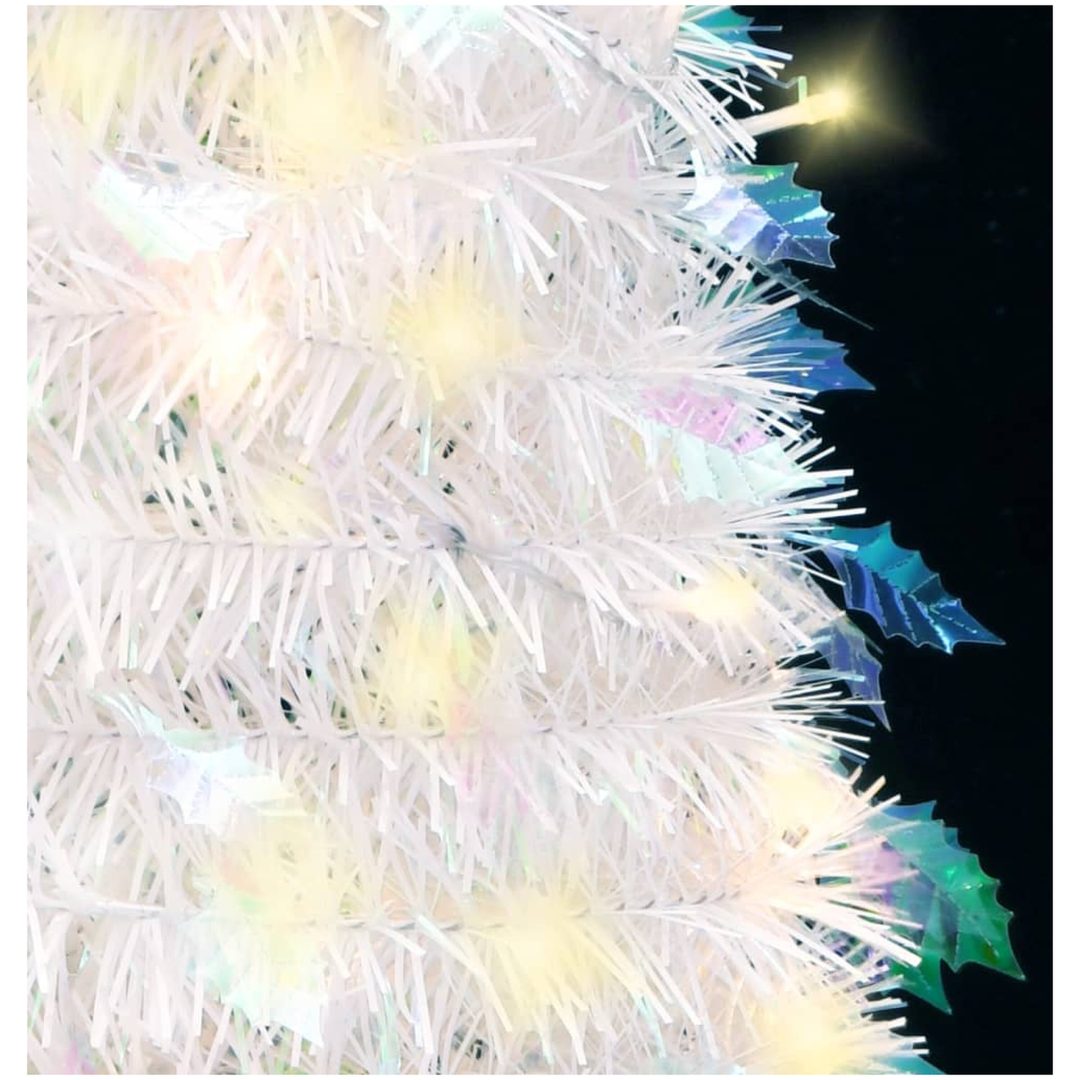Plastgran pop-up 50 LED vit vidaXL 120 cm – bild 4