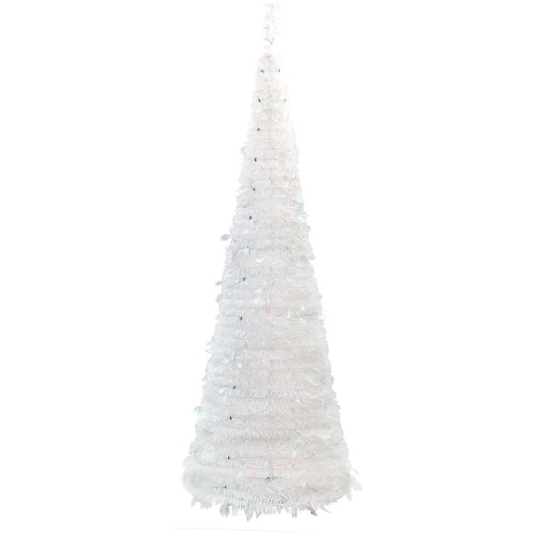 Plastgran pop-up 50 LED vit vidaXL 120 cm – bild 6
