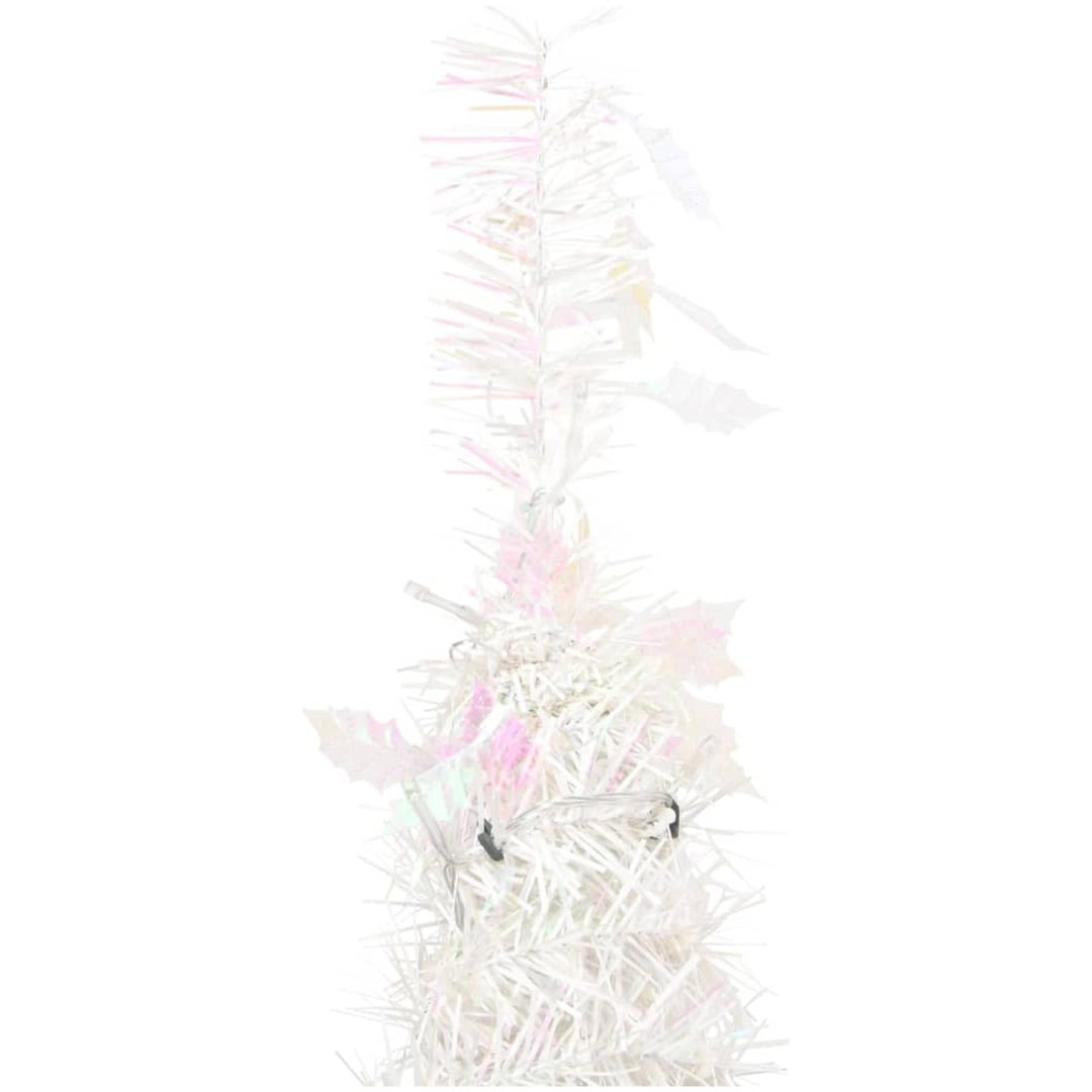 Plastgran pop-up 50 LED vit vidaXL 120 cm – bild 7