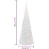 Plastgran pop-up 50 LED vit vidaXL 120 cm – miniatyr 9