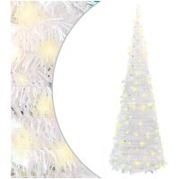 Plastgran pop-up 50 LED vit vidaXL