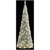 Plastgran pop-up med snö 200 LED vidaXL 210 cm – miniatyr 2