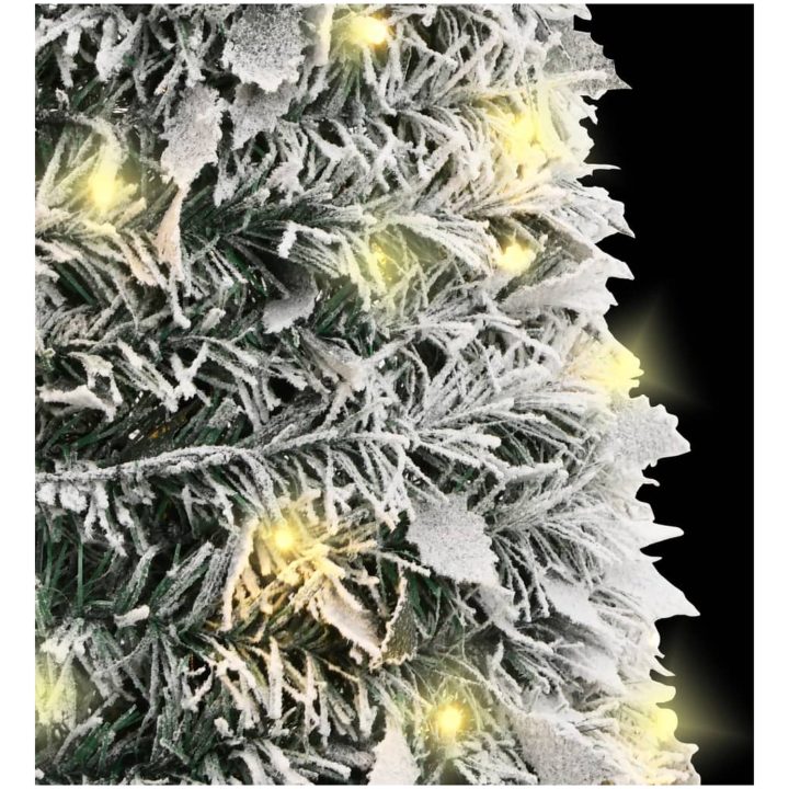 Plastgran pop-up med snö 200 LED vidaXL 210 cm – bild 4