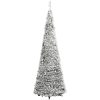 Plastgran pop-up med snö 200 LED vidaXL 210 cm – miniatyr 6