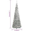 Plastgran pop-up med snö 200 LED vidaXL 210 cm – miniatyr 9