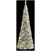 Plastgran pop-up med snö 50 LED vidaXL 120 cm – miniatyr 2