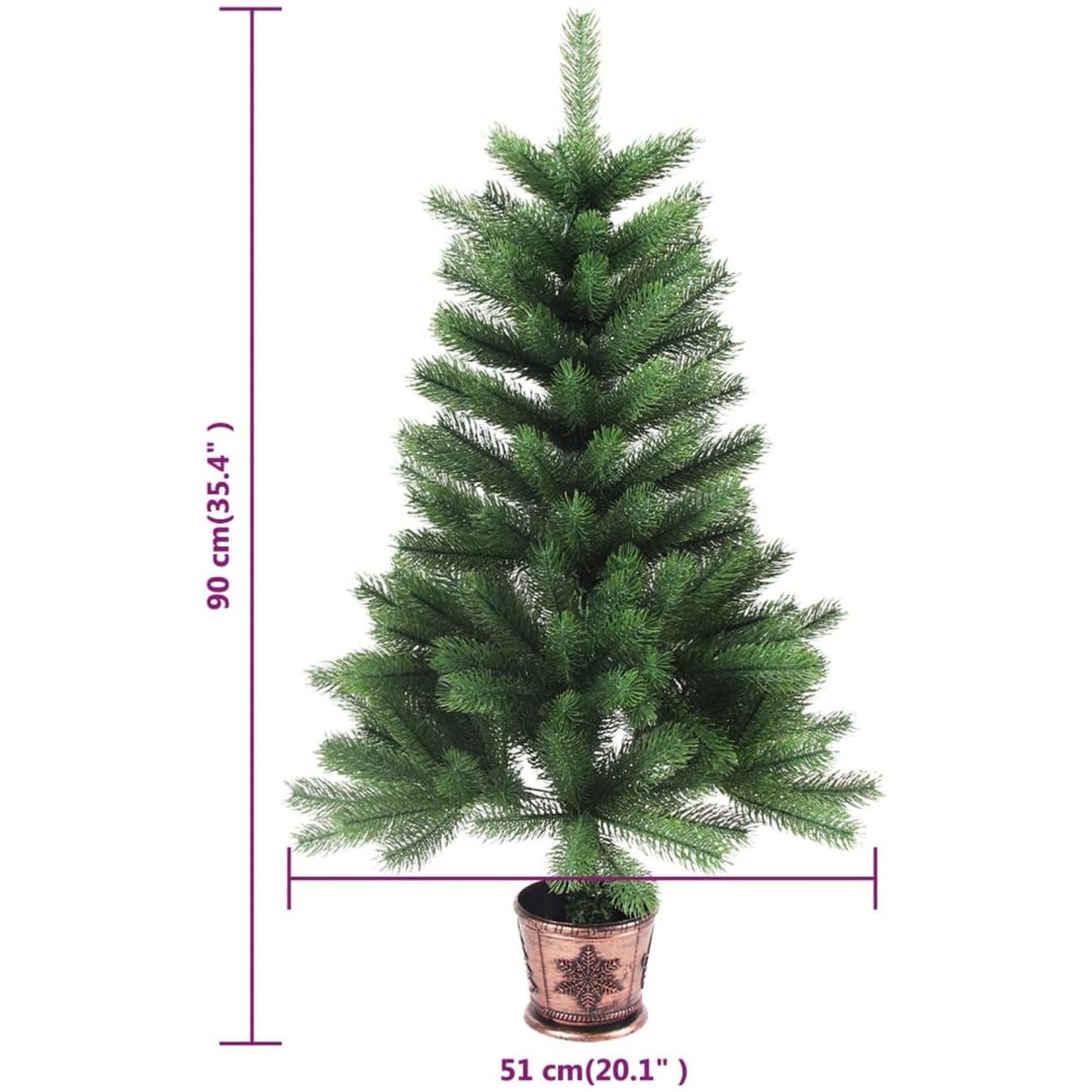 Plastgran verklighetstrogna barr 90 cm grön vidaXL 90 x 51 cm – bild 7