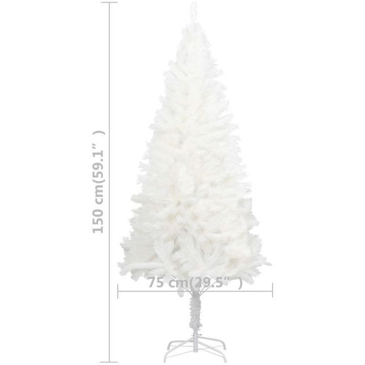 Plastgran verklighetstrogna barr vit 150 cm vidaXL 150 x 75 cm – bild 6