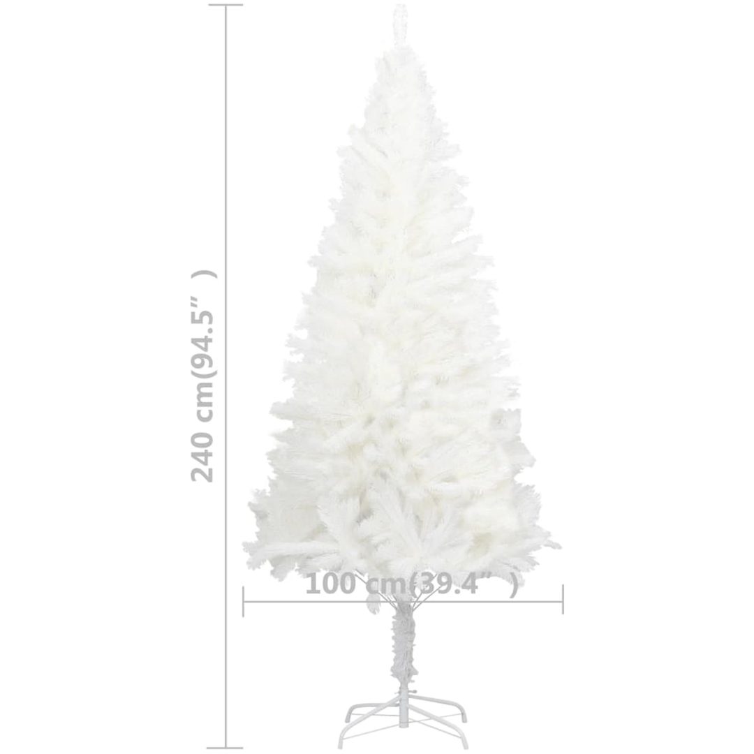 Plastgran verklighetstrogna barr vit 240 cm vidaXL 240 x 100 cm – bild 6