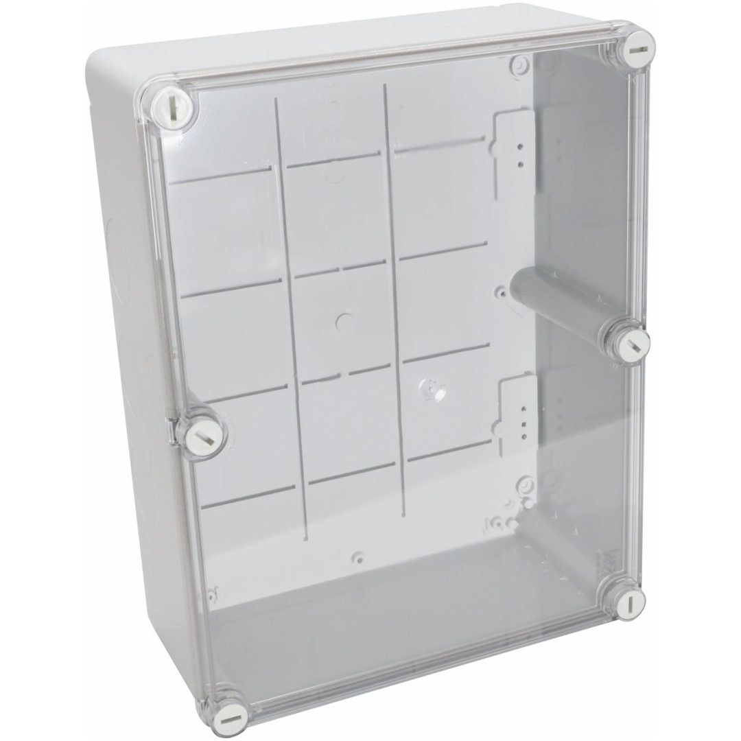 Plastkapsling IP55,310x240x110 mm, Transparent lock MALMBERGS