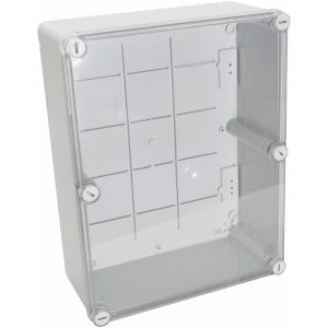 Plastkapsling IP55,310x240x110 mm, Transparent lock MALMBERGS