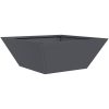 Plastkruka Antracit Plast Dekorativ planterare vidaXL 40 x 40 x 15 cm – miniatyr 2