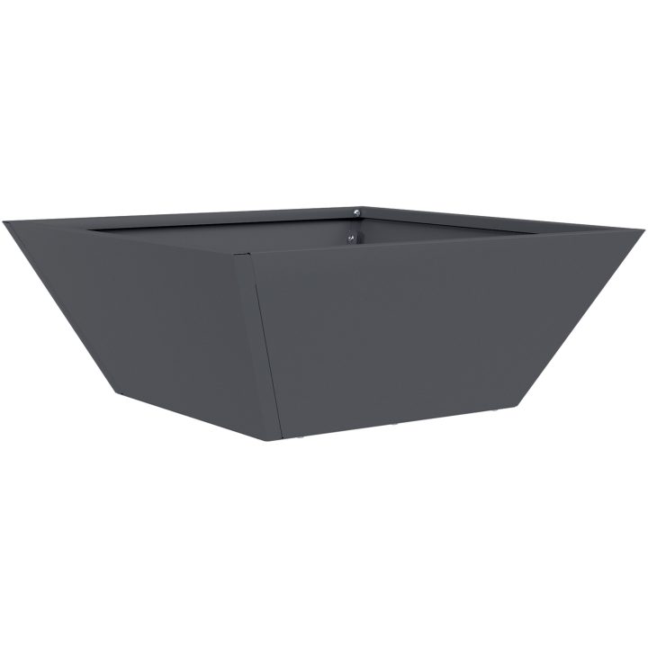 Plastkruka Antracit Plast Dekorativ planterare vidaXL 40 x 40 x 15 cm – bild 2