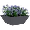 Plastkruka Antracit Plast Dekorativ planterare vidaXL 40 x 40 x 15 cm – miniatyr 3