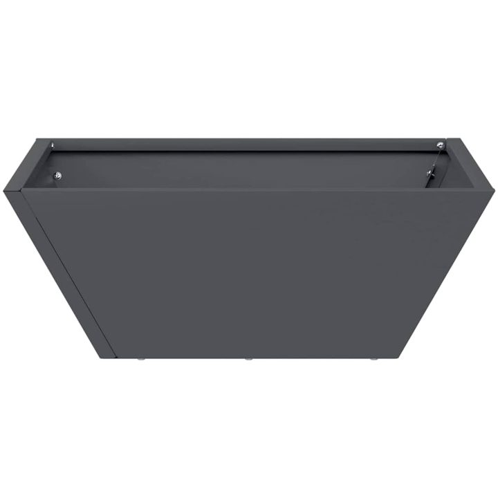 Plastkruka Antracit Plast Dekorativ planterare vidaXL 40 x 40 x 15 cm – bild 6