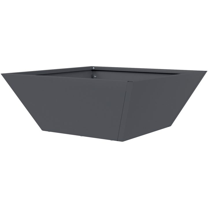 Plastkruka Antracit Plast Dekorativ planterare vidaXL 40 x 40 x 15 cm – bild 7