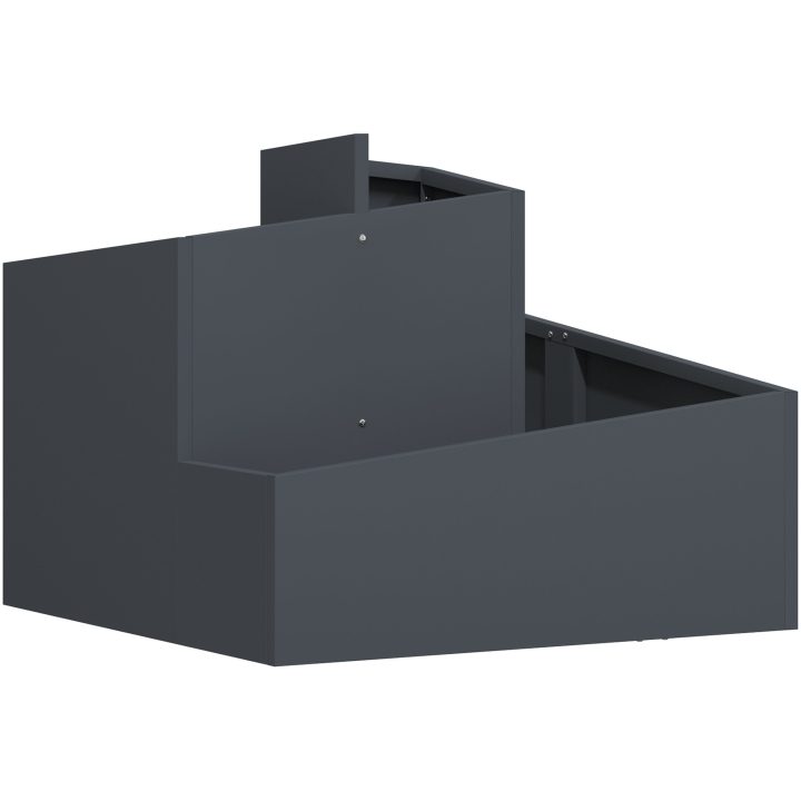 Plastkruka Antracit Plast Medium Hållbar Plastkruka vidaXL 60 x 60 x 50 cm – bild 2