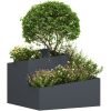 Plastkruka Antracit Plast Medium Hållbar Plastkruka vidaXL 60 x 60 x 50 cm – miniatyr 3