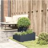 Plastkruka Antracit Plast Medium Hållbar Plastkruka vidaXL 60 x 60 x 50 cm – miniatyr 4