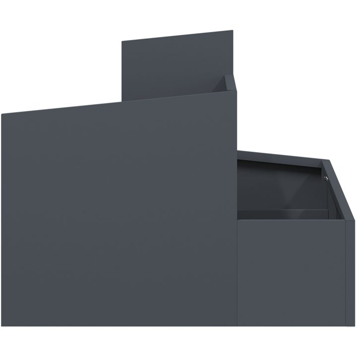 Plastkruka Antracit Plast Medium Hållbar Plastkruka vidaXL 60 x 60 x 50 cm – bild 5