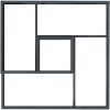 Plastkruka Antracit Plast Medium Hållbar Plastkruka vidaXL 60 x 60 x 50 cm – miniatyr 6
