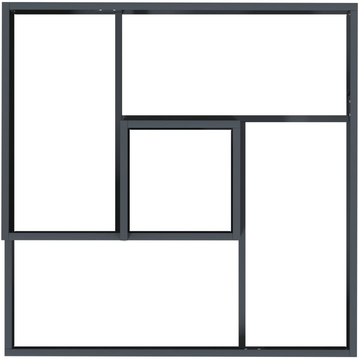 Plastkruka Antracit Plast Medium Hållbar Plastkruka vidaXL 60 x 60 x 50 cm – bild 6