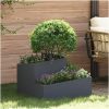 Plastkruka Antracit Plast Medium Hållbar Plastkruka vidaXL 60 x 60 x 50 cm – miniatyr 1