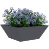 Plastkruka Set Antracit Plast vidaXL 40 x 40 x 15 cm – miniatyr 3