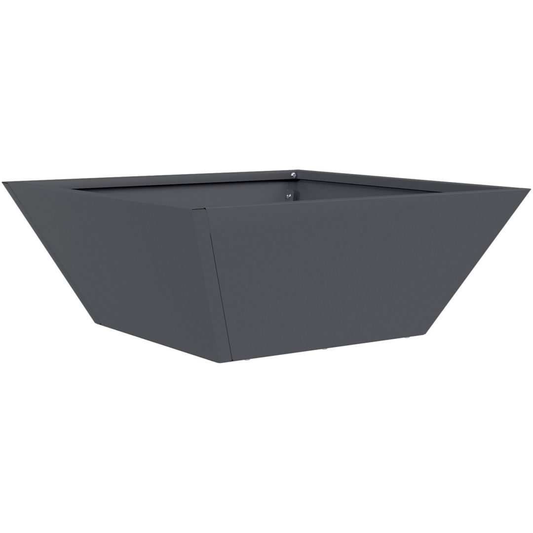 Plastkruka Set Antracit Plast vidaXL 40 x 40 x 15 cm – bild 5