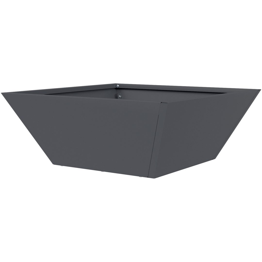Plastkruka Set Antracit Plast vidaXL 40 x 40 x 15 cm – bild 8