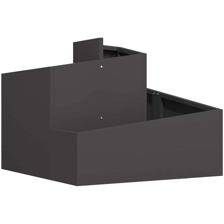 Plastkruka Svart Hållbar plast Medium Vattenresistent vidaXL 60 x 60 x 50 cm – bild 2