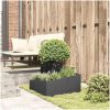 Plastkruka Svart Hållbar plast Medium Vattenresistent vidaXL 60 x 60 x 50 cm – miniatyr 4