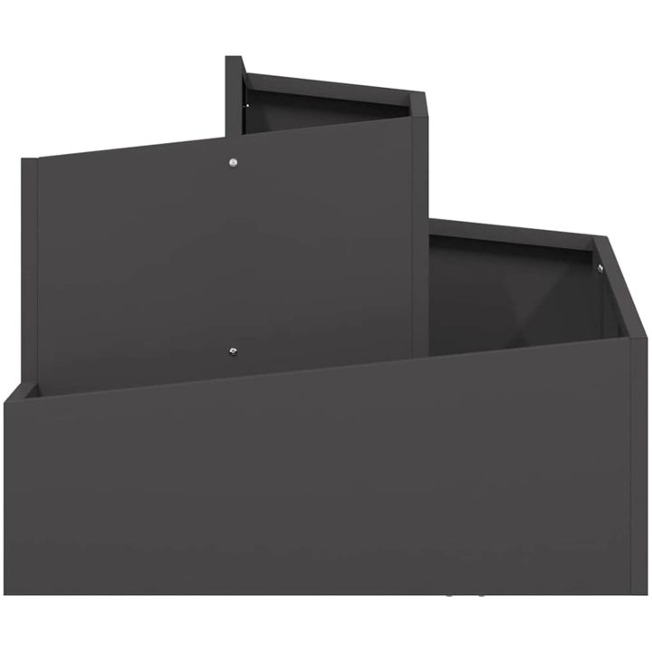 Plastkruka Svart Hållbar plast Medium Vattenresistent vidaXL 60 x 60 x 50 cm – bild 5