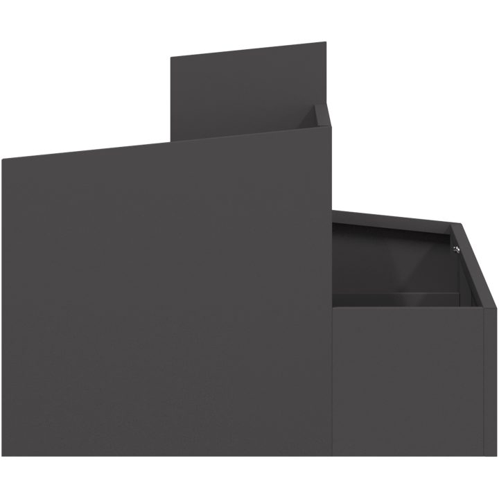 Plastkruka Svart Hållbar plast Medium Vattenresistent vidaXL 60 x 60 x 50 cm – bild 6