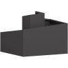 Plastkruka Svart Hållbar plast Medium Vattenresistent vidaXL 60 x 60 x 50 cm – miniatyr 7