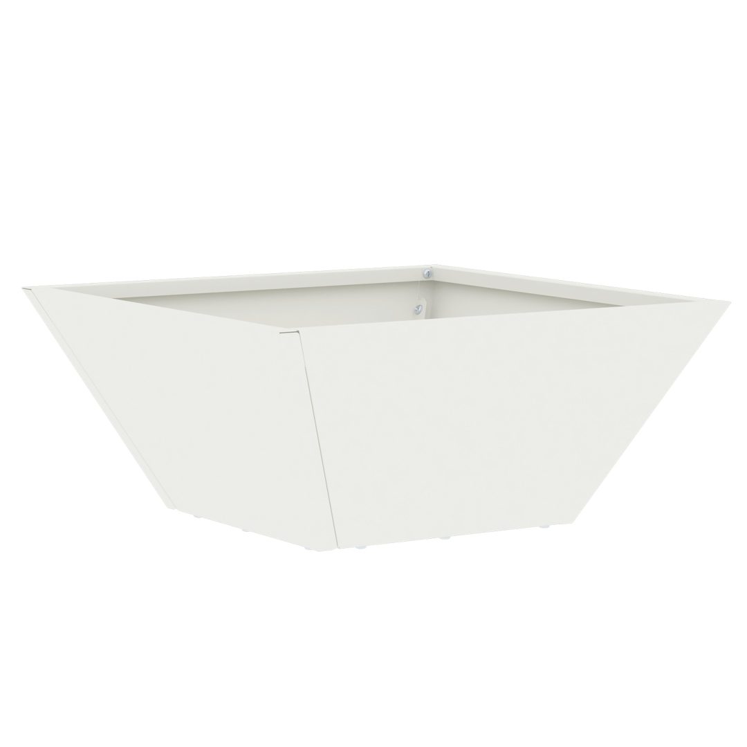 Plastkruka Vit Plast Dekorativa inslag vidaXL 35 x 35 x 15 cm – bild 2
