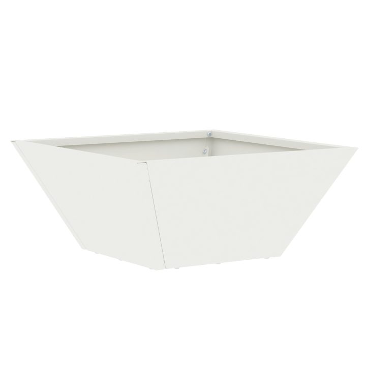 Plastkruka Vit Plast Dekorativa inslag vidaXL 35 x 35 x 15 cm – bild 2