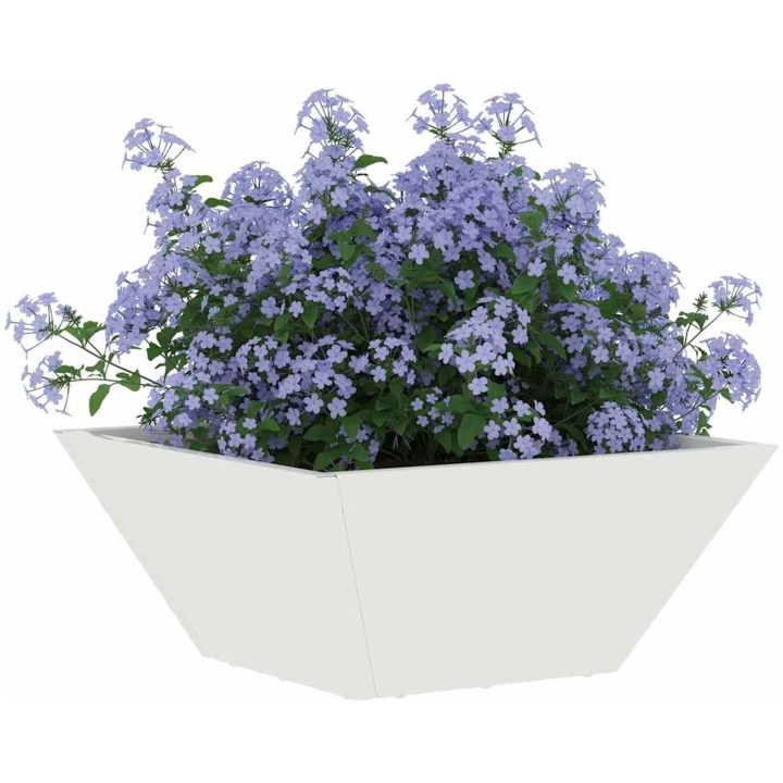 Plastkruka Vit Plast Dekorativa inslag vidaXL 35 x 35 x 15 cm – bild 3