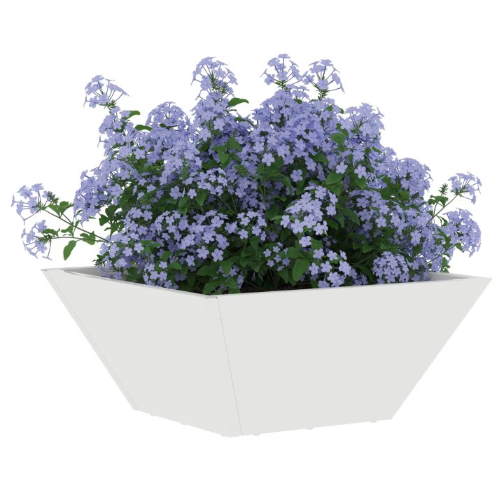 Plastkrukset Vit Plast Vit Plastkruka Fyrkantig vidaXL 35 x 35 x 15 cm – bild 3