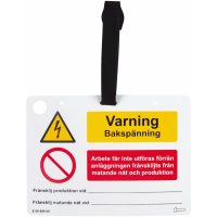 Plastskylt bakspänning med kardborreband MALMBERGS