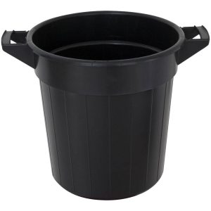 Plasttunna 40L med handtag svart