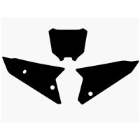 Plate Stickers Black Honda CRF450 Blackbird Racing