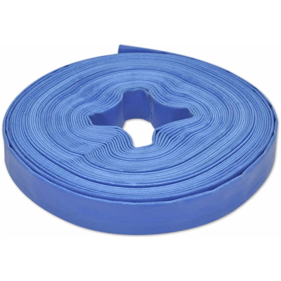 Platt slang 25 m 1" PVC vattenleverans vidaXL 25 mm/25 m