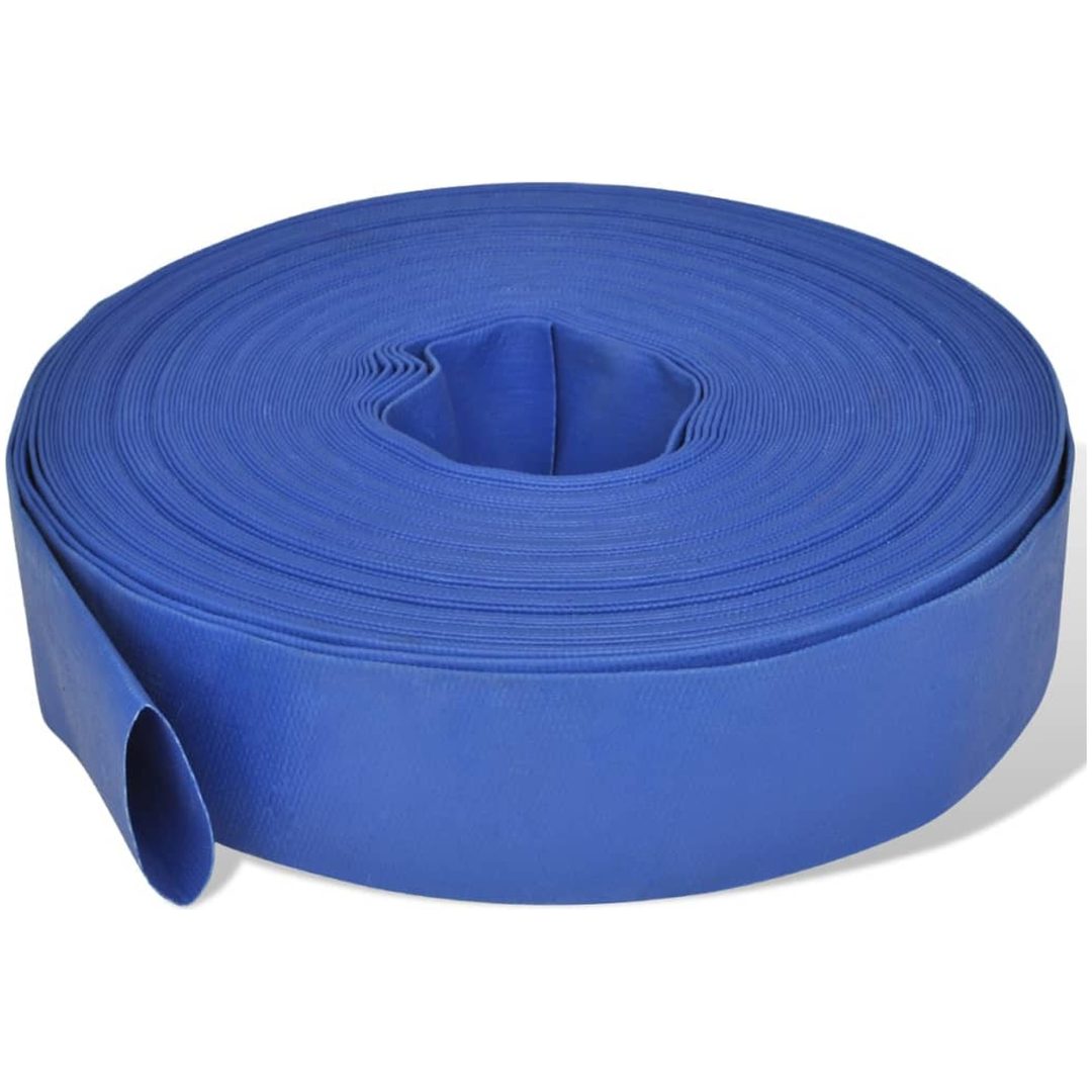 Platt slang 50 2" PVC vattenleverans vidaXL 50 mm/50 m