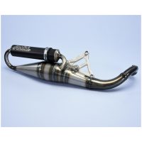 POLINI Scooter Team 4 Exhaust Stainless Steel/Carbon - Peugeot Kisbee 50