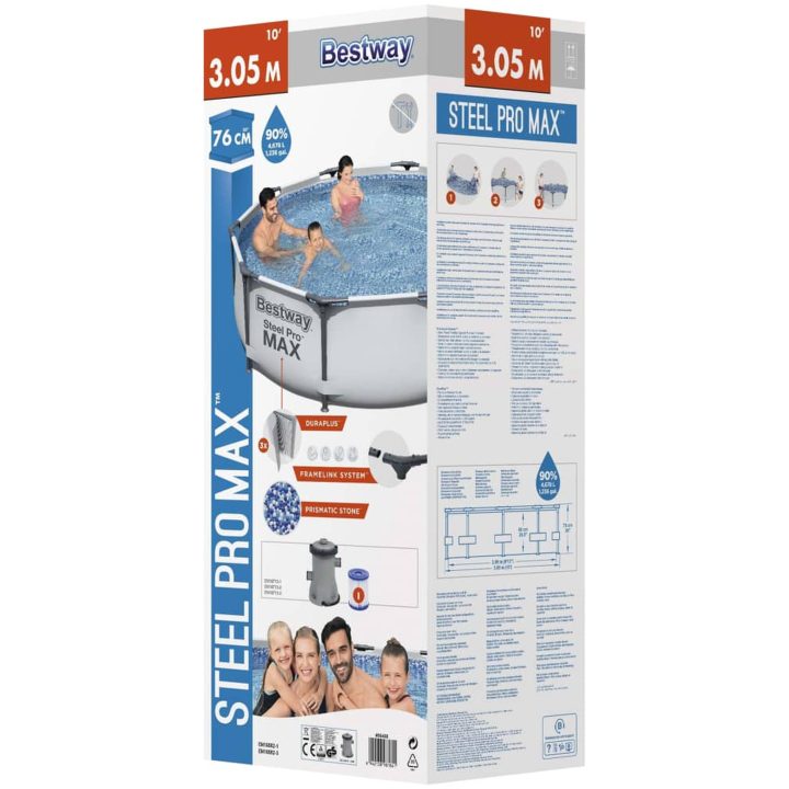 Pool med stålram Steel Pro MAX med tillbehör 305x76 cm Bestway – bild 5