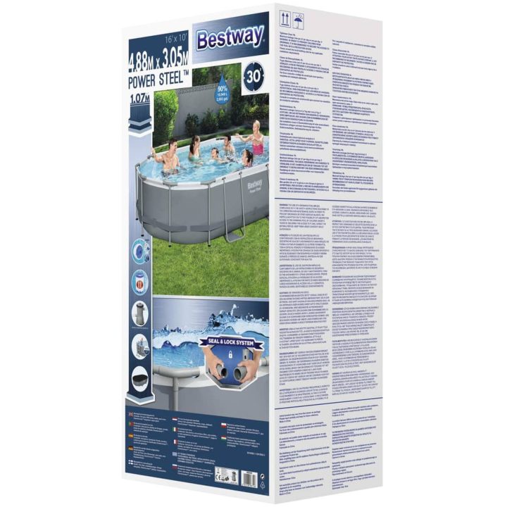 Pool Power Steel med tillbehör oval 488x305x107 cm Bestway – bild 10