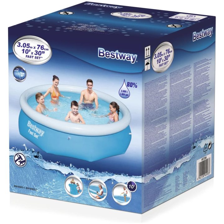 Pool uppblåsbar Fast Set rund 57266 Bestway 305 x 76 cm – bild 3